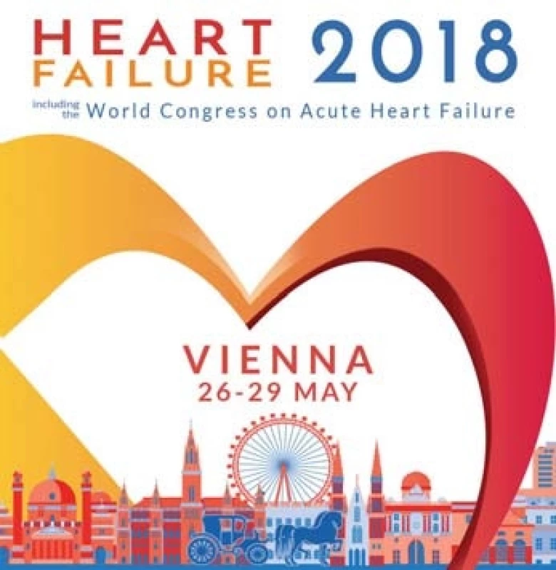 Znak Evropského kardiologického sjezdu srdečního selhání, Vídeň 2018.